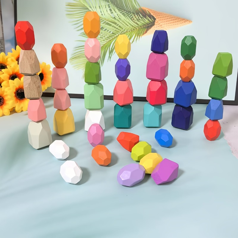 20 قطعة خشبية مكدسة التوازن ال - مراجعة Party Games Easter For Kids وسعره
